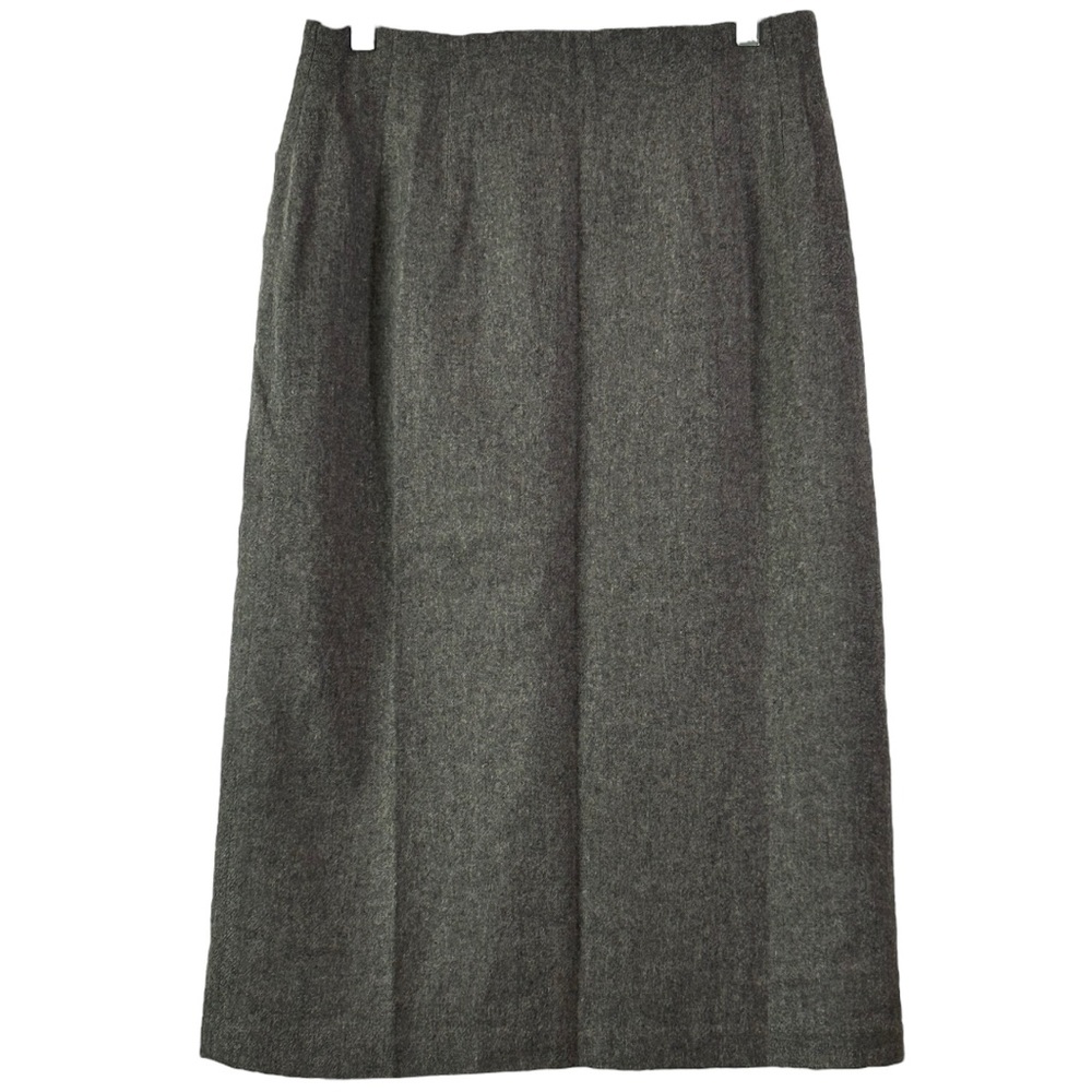 Savannah Vintage Women’s Gray Wool Midi Skirt Sz 14